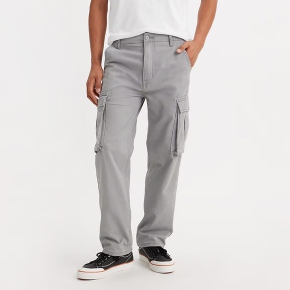 Levis Ace Cargo Pants Mens Sz 34x28 Gray Loose Straight Casual Streetwear - Picture 1 of 13